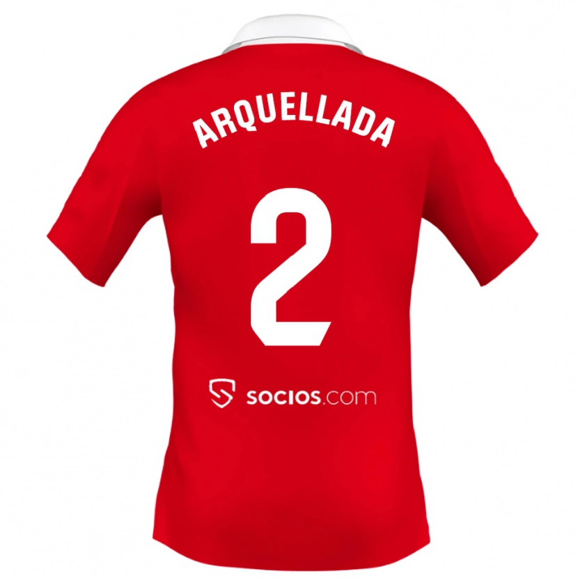 Danxen Women Álvaro Arquellada #2 Red White Grey Away Jersey 2025/26 T-Shirt