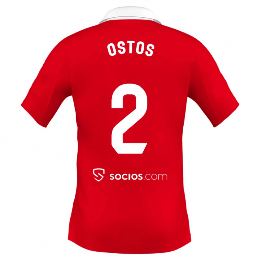 Danxen Women Fran Ostos #2 Red White Grey Away Jersey 2025/26 T-Shirt