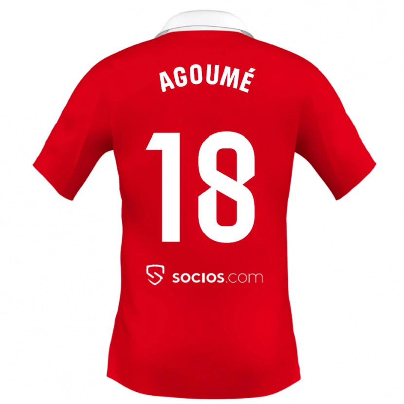 Danxen Women Lucien Agoumé #18 Red White Grey Away Jersey 2025/26 T-Shirt