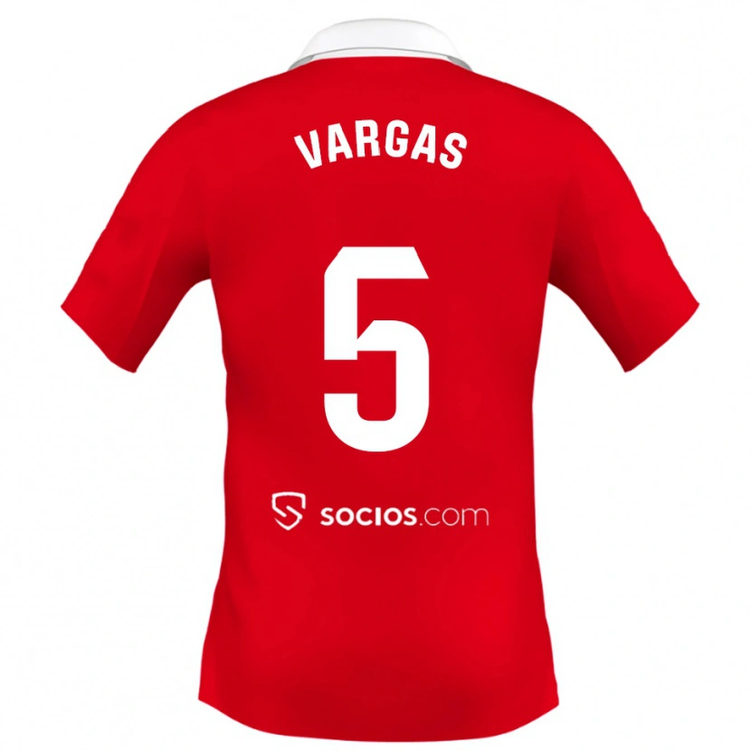 Danxen Women Rubén Vargas #5 Red White Grey Away Jersey 2025/26 T-Shirt