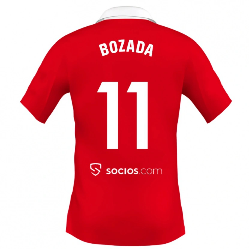 Danxen Women José Antonio Bozada #11 Red White Grey Away Jersey 2025/26 T-Shirt