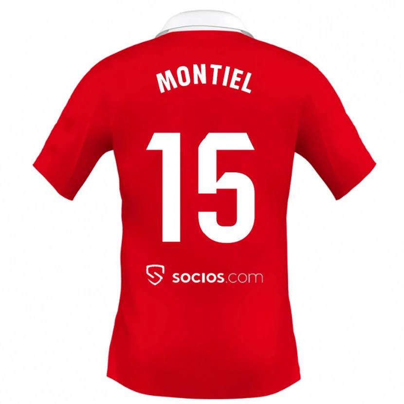Danxen Women Gonzalo Montiel #15 Red White Grey Away Jersey 2025/26 T-Shirt