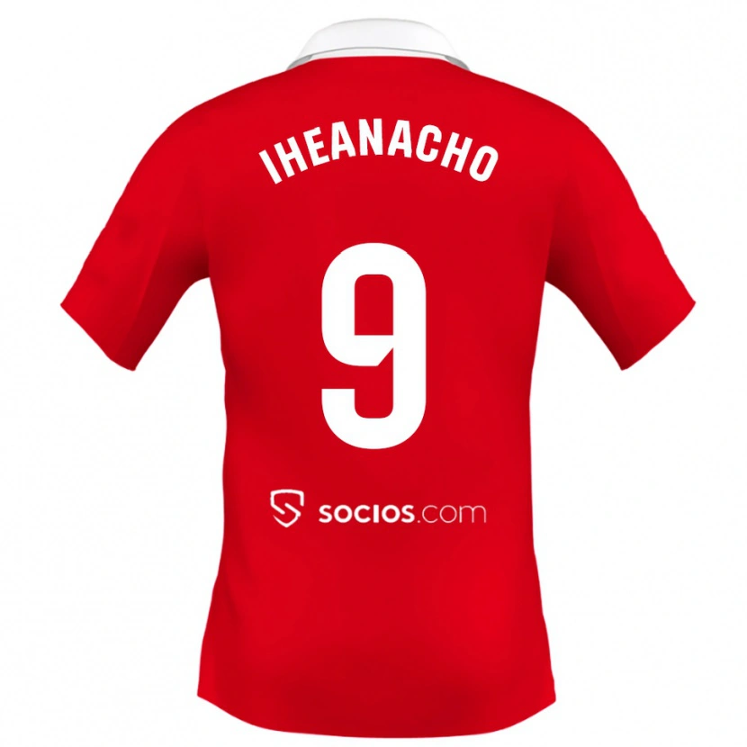 Danxen Women Kelechi Iheanacho #9 Red White Grey Away Jersey 2025/26 T-Shirt