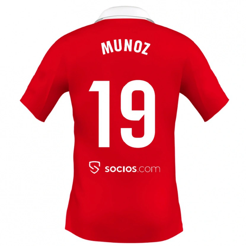 Danxen Women Iker Muñoz #19 Red White Grey Away Jersey 2025/26 T-Shirt