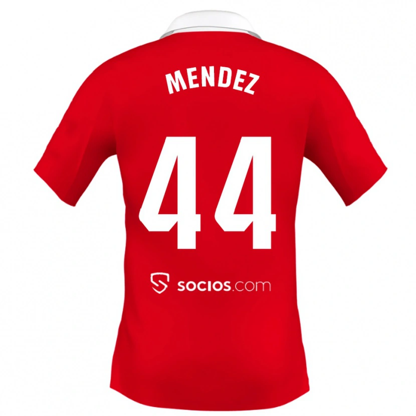 Danxen Women Tomas Mendez #44 Red White Grey Away Jersey 2025/26 T-Shirt