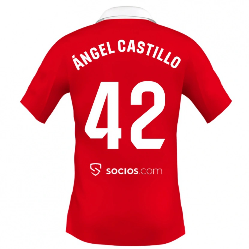 Danxen Women Manuel Ángel Castillo #42 Red White Grey Away Jersey 2025/26 T-Shirt