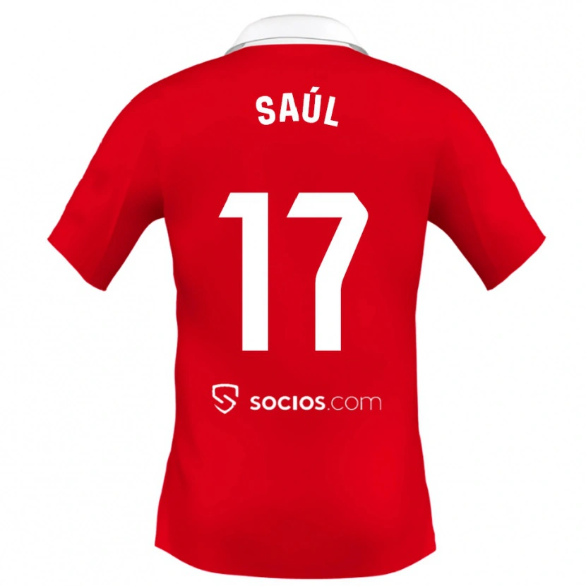 Danxen Women Saul Niguez #17 Red White Grey Away Jersey 2025/26 T-Shirt