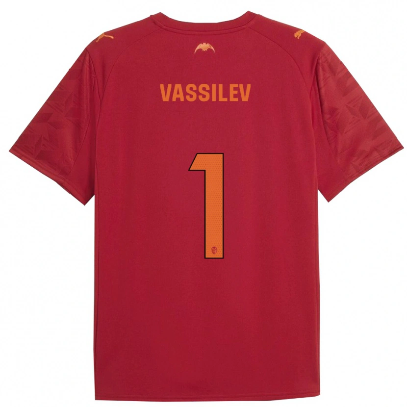 Danxen Women David Vassilev #1 Red Orange Away Jersey 2025/26 T-Shirt