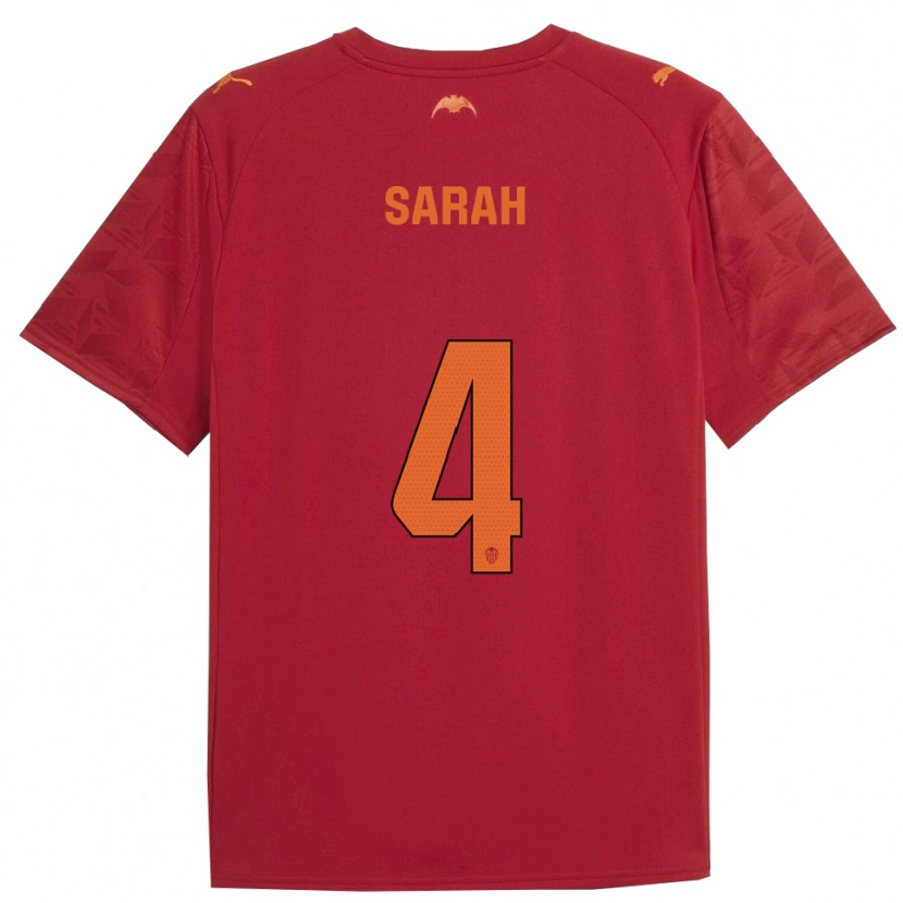 Danxen Women Sarah Hagg #4 Red Orange Away Jersey 2025/26 T-Shirt