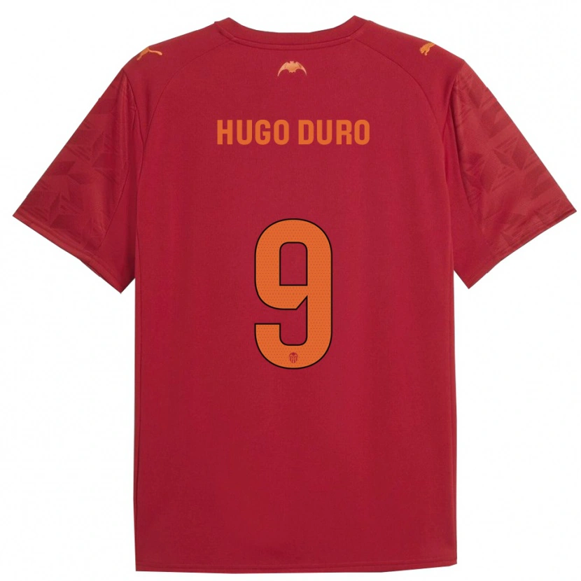 Danxen Women Hugo Duro #9 Red Orange Away Jersey 2025/26 T-Shirt