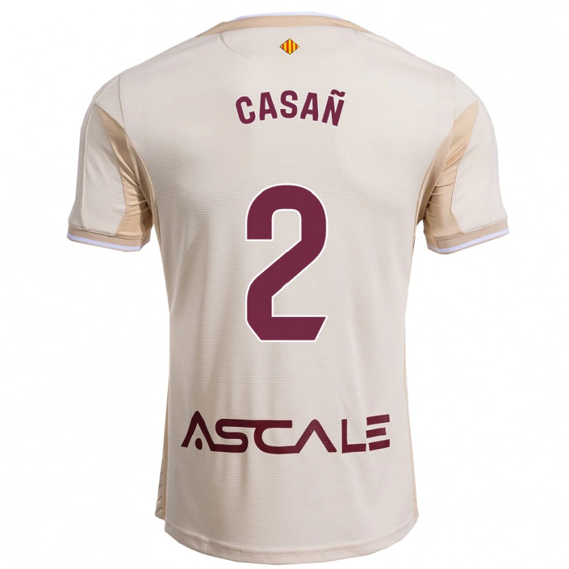 Danxen Women Jorge Casañ #2 Off-White Burgundy Away Jersey 2025/26 T-Shirt