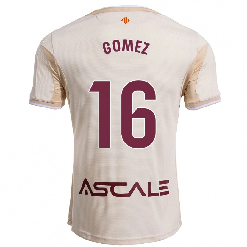 Danxen Women Queralt Gómez #16 Off-White Burgundy Away Jersey 2025/26 T-Shirt