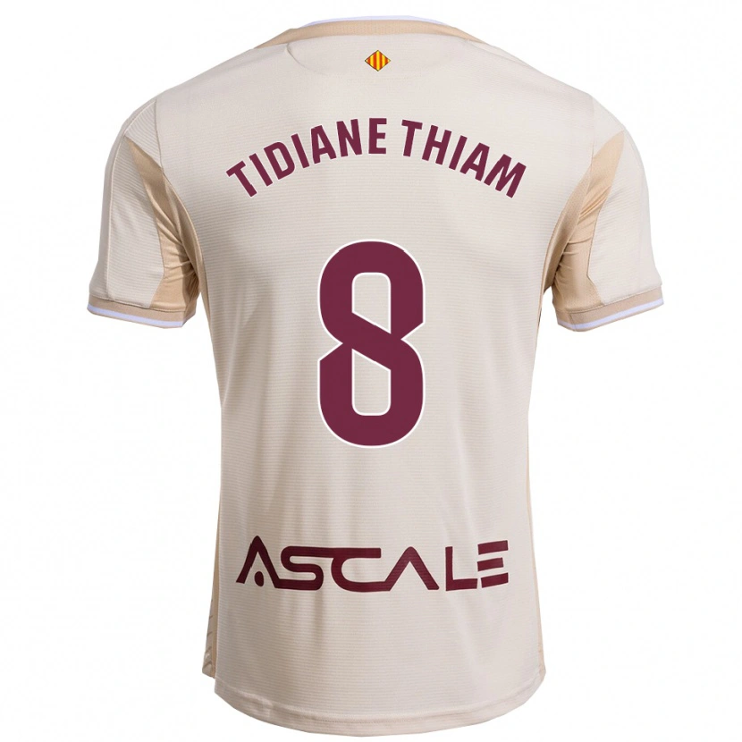 Danxen Women Cheikh Tidiane Thiam #8 Off-White Burgundy Away Jersey 2025/26 T-Shirt