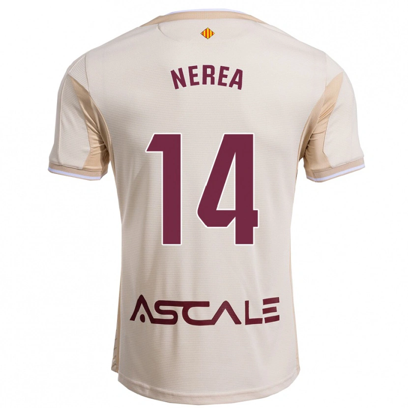 Danxen Women Nerea Pérez Machado #14 Off-White Burgundy Away Jersey 2025/26 T-Shirt