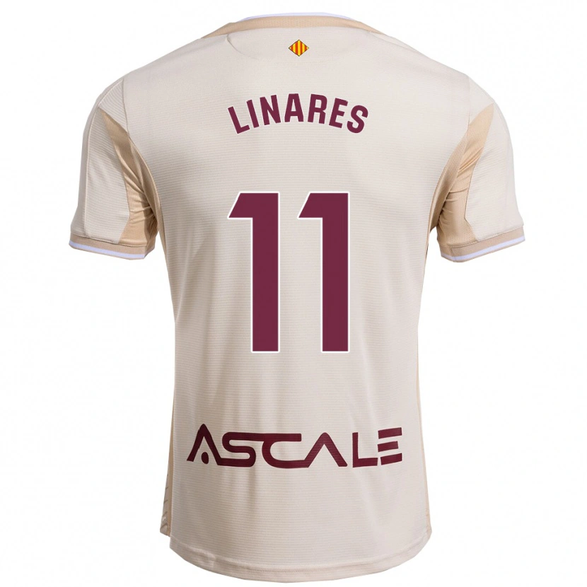 Danxen Women Mario Linares #11 Off-White Burgundy Away Jersey 2025/26 T-Shirt