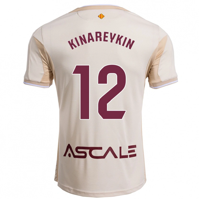 Danxen Women Yakiv Kinareykin #12 Off-White Burgundy Away Jersey 2025/26 T-Shirt