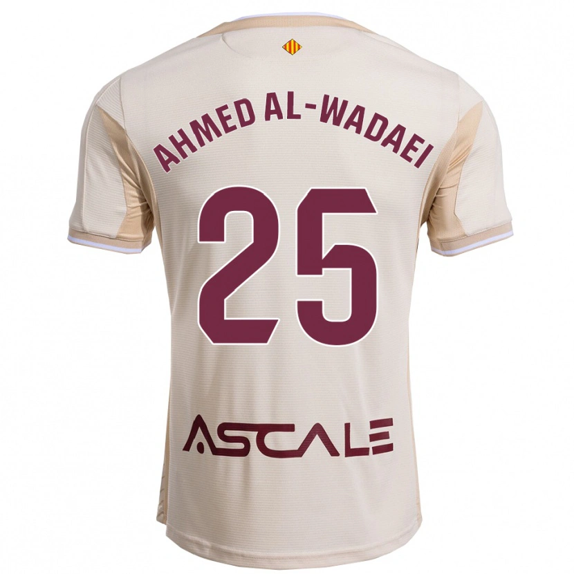 Danxen Women Sayed Ahmed Al-Wadaei #25 Off-White Burgundy Away Jersey 2025/26 T-Shirt