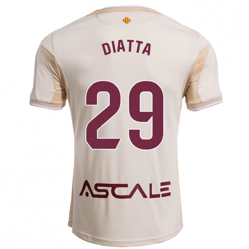 Danxen Women Alassane Diatta #29 Off-White Burgundy Away Jersey 2025/26 T-Shirt