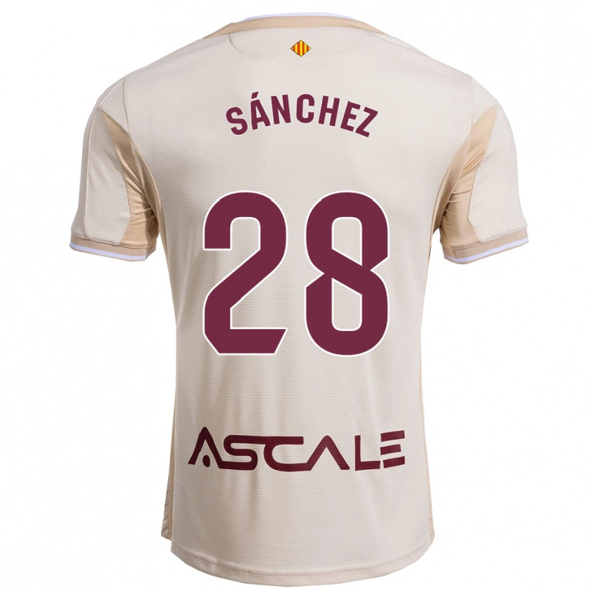 Danxen Women Joel Sánchez #28 Off-White Burgundy Away Jersey 2025/26 T-Shirt