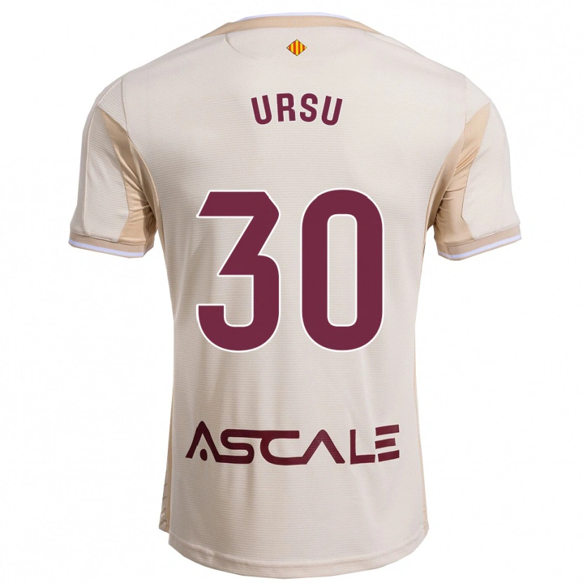 Danxen Women Eduard Ursu #30 Off-White Burgundy Away Jersey 2025/26 T-Shirt