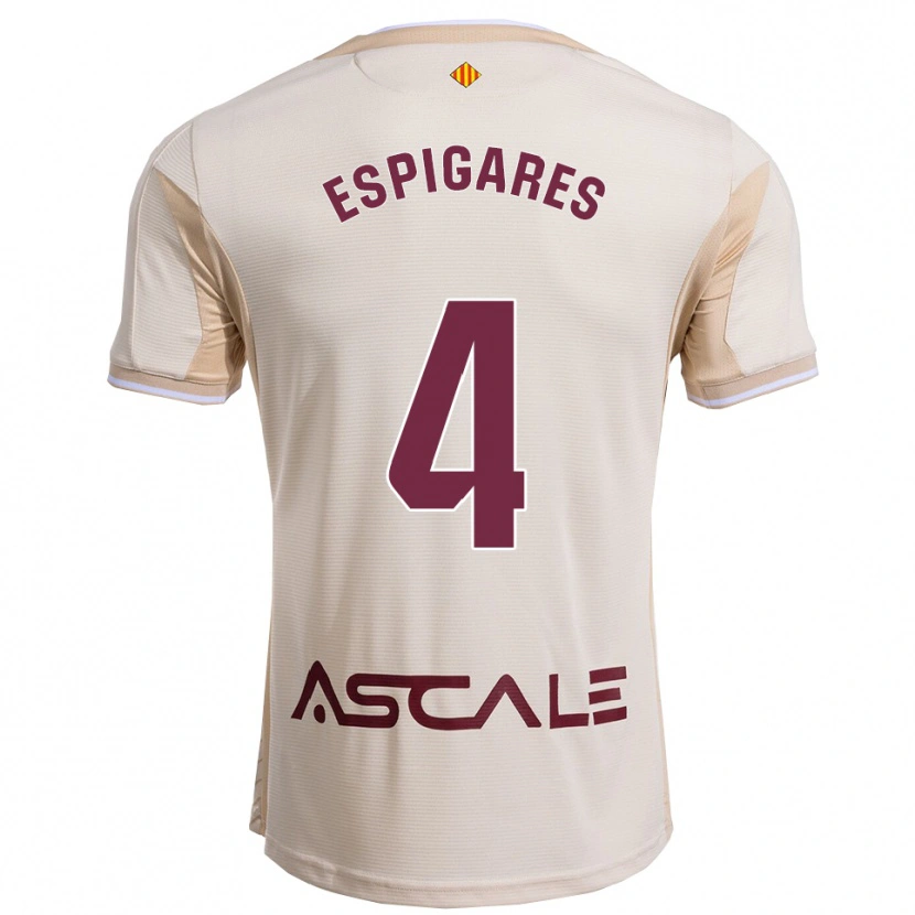 Danxen Women Antonio Espigares #4 Off-White Burgundy Away Jersey 2025/26 T-Shirt
