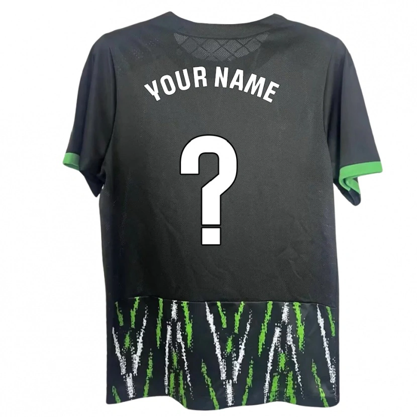 Danxen Women Your Name #0 Black Green Away Jersey 2025/26 T-Shirt