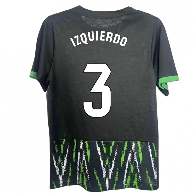 Danxen Women Jairo Izquierdo #3 Black Green Away Jersey 2025/26 T-Shirt