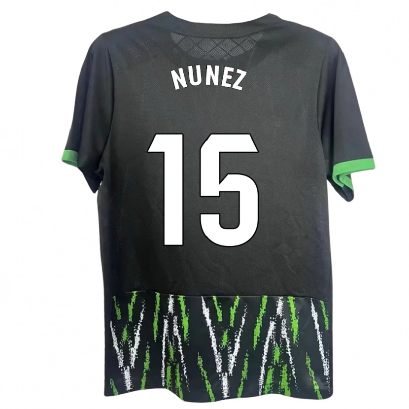 Danxen Women Álvaro Núñez #15 Black Green Away Jersey 2025/26 T-Shirt