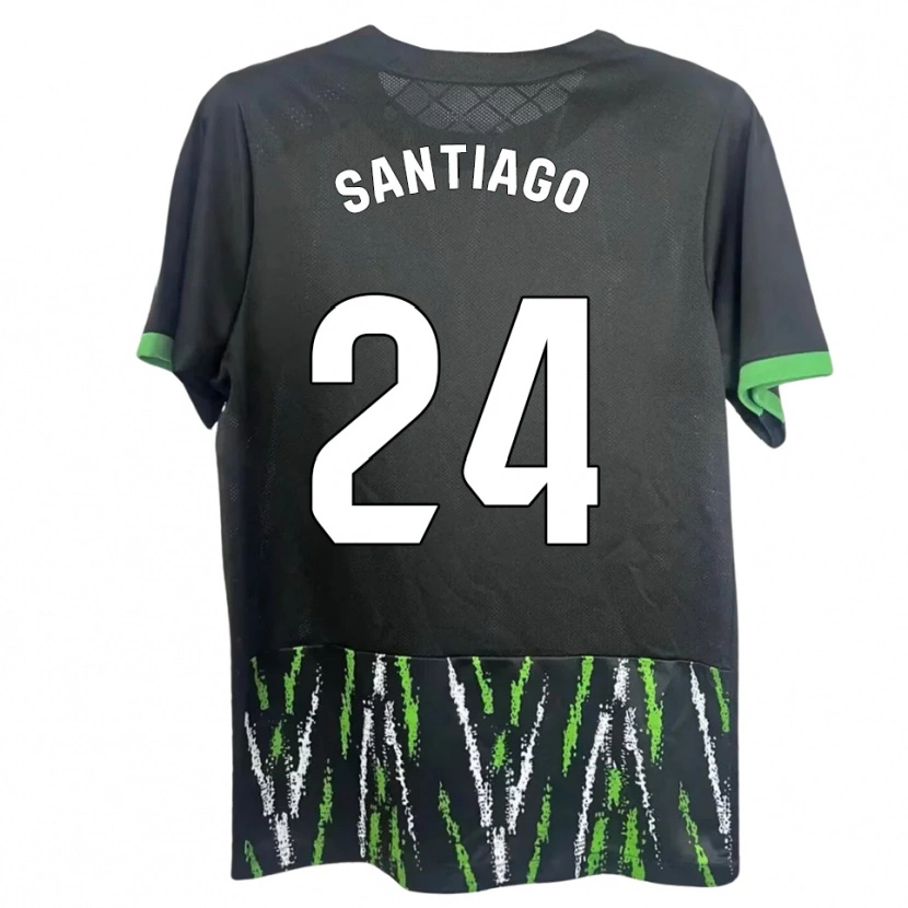 Danxen Women Yago Santiago #24 Black Green Away Jersey 2025/26 T-Shirt