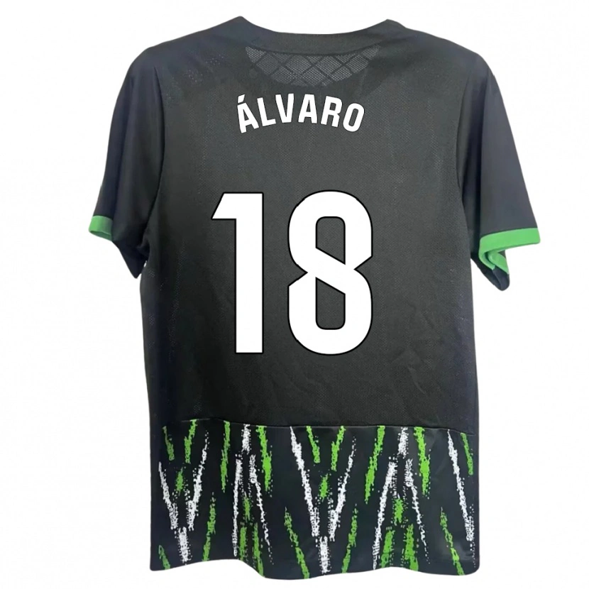 Danxen Women Álvaro Rodríguez #18 Black Green Away Jersey 2025/26 T-Shirt