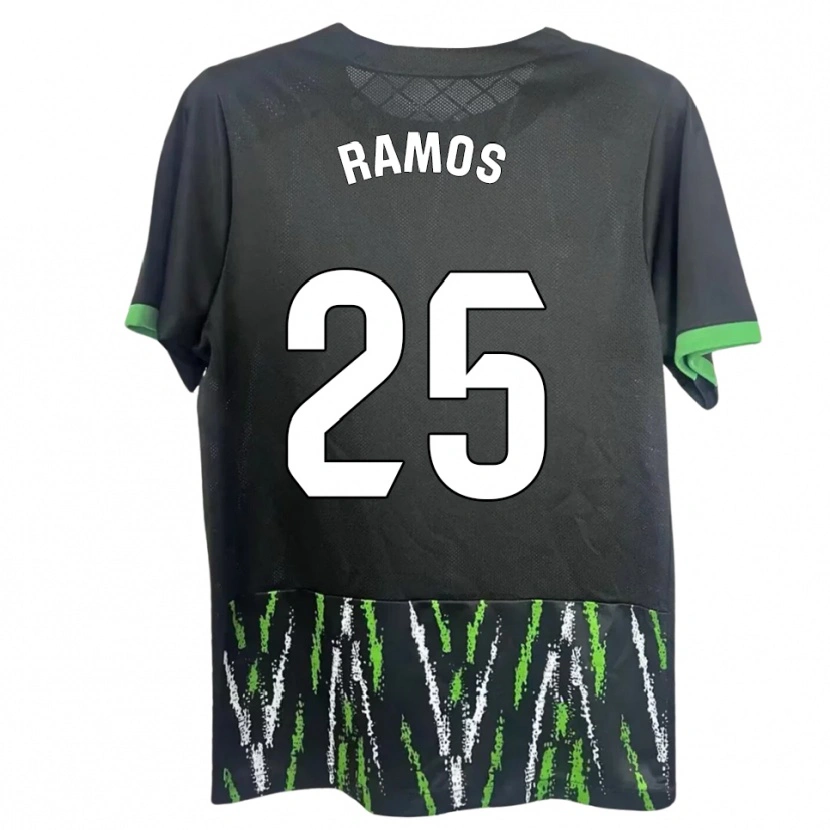 Danxen Women Alejandro Ramos #25 Black Green Away Jersey 2025/26 T-Shirt