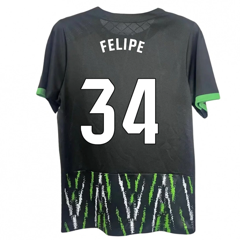 Danxen Women Pablo Felipe #34 Black Green Away Jersey 2025/26 T-Shirt