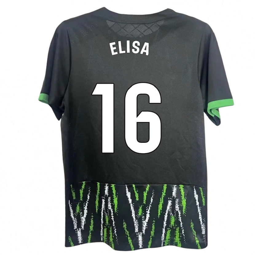 Danxen Women Elisa Tomé #16 Black Green Away Jersey 2025/26 T-Shirt