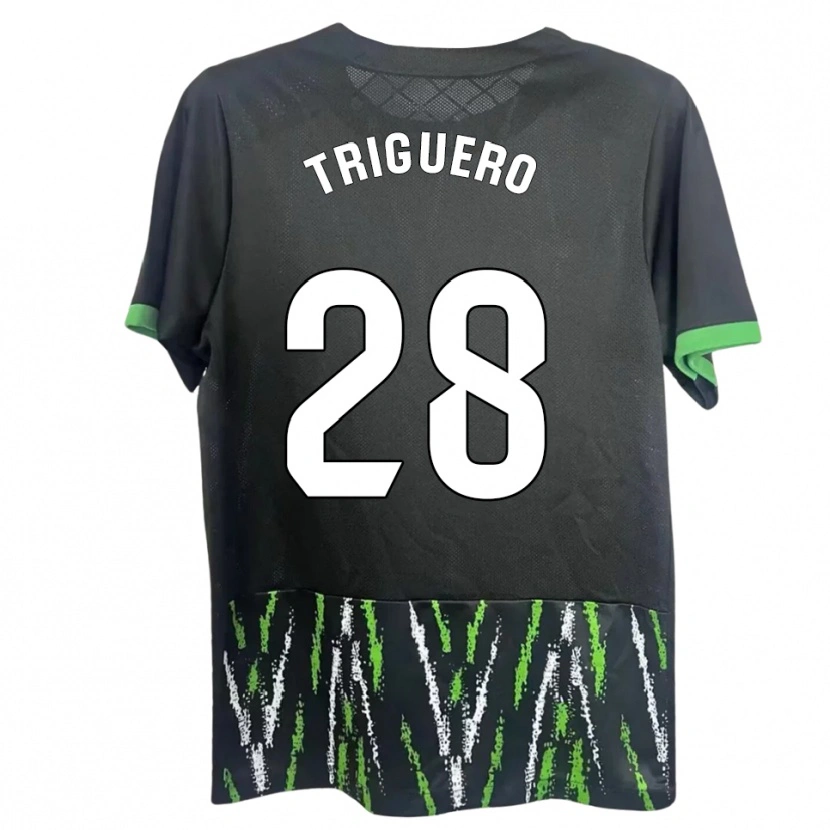 Danxen Women Dani Triguero #28 Black Green Away Jersey 2025/26 T-Shirt