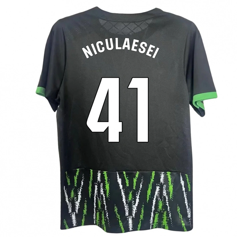 Danxen Women Albert Niculăesei #41 Black Green Away Jersey 2025/26 T-Shirt
