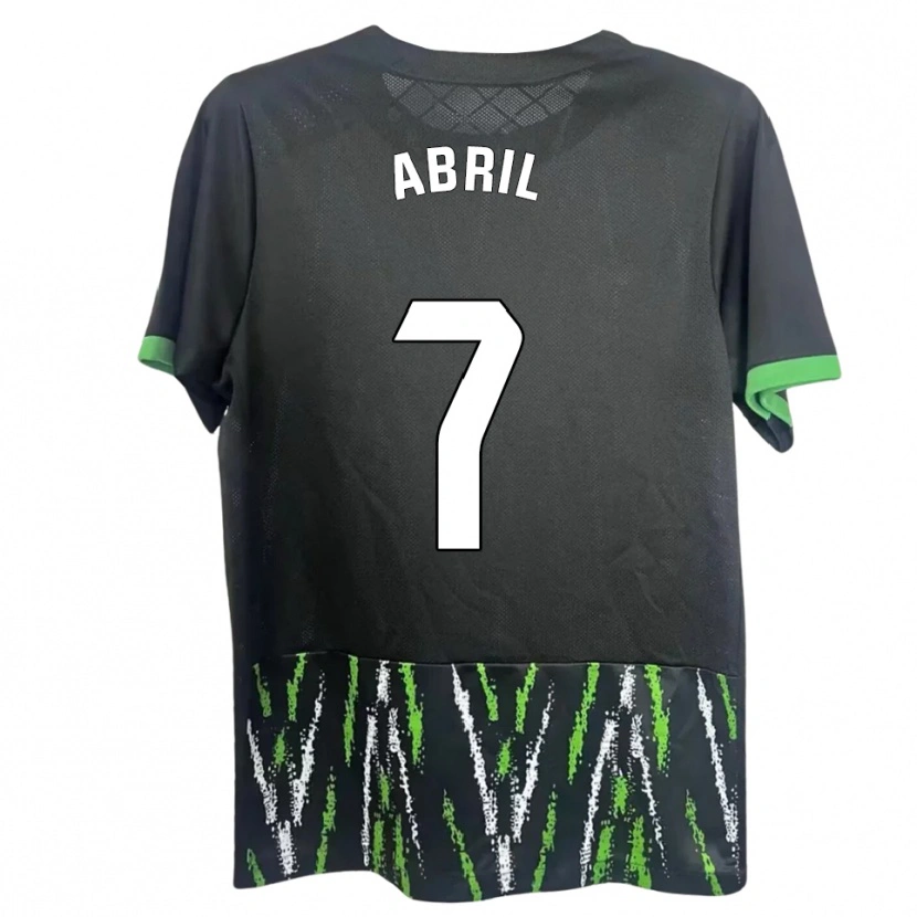 Danxen Women Abril Pazos Amores #7 Black Green Away Jersey 2025/26 T-Shirt