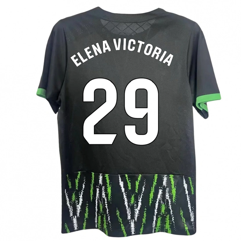 Danxen Women Elena Victoria Mas Berna #29 Black Green Away Jersey 2025/26 T-Shirt