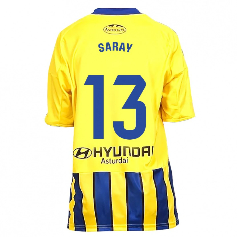 Danxen Women Saray Vázquez Alonso #13 Yellow Blue Away Jersey 2025/26 T-Shirt