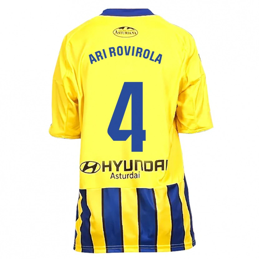 Danxen Women Ari Rovirola #4 Yellow Blue Away Jersey 2025/26 T-Shirt