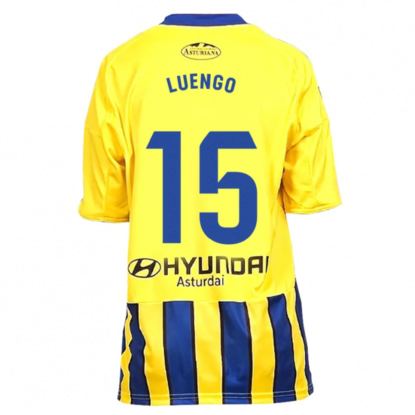 Danxen Women Oier Luengo #15 Yellow Blue Away Jersey 2025/26 T-Shirt