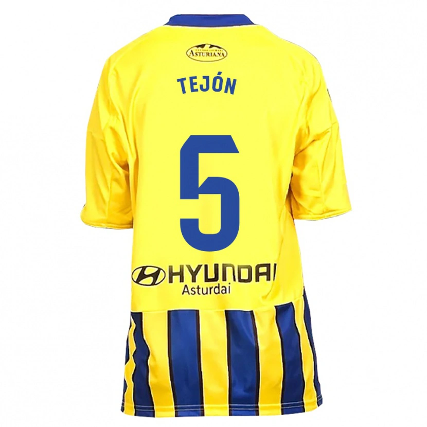 Danxen Women Diego Tejón #5 Yellow Blue Away Jersey 2025/26 T-Shirt