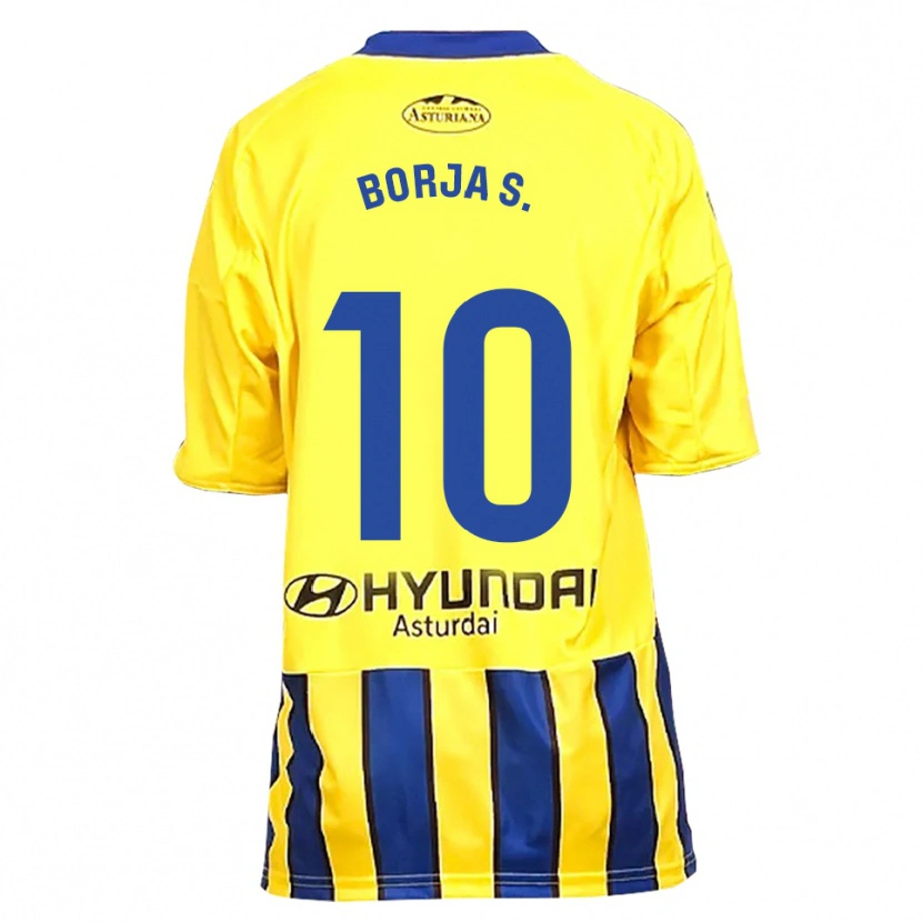 Danxen Women Borja Sánchez #10 Yellow Blue Away Jersey 2025/26 T-Shirt