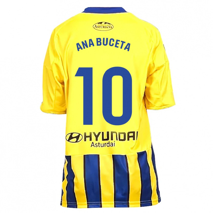 Danxen Women Ana Buceta #10 Yellow Blue Away Jersey 2025/26 T-Shirt