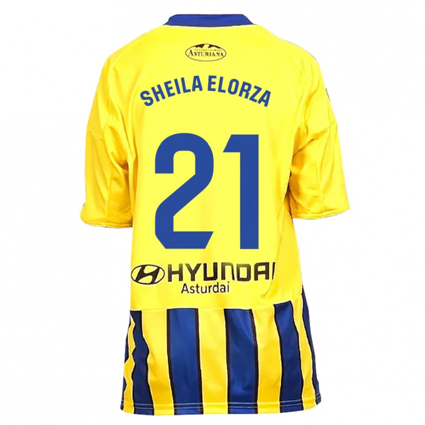 Danxen Women Sheila Elorza #21 Yellow Blue Away Jersey 2025/26 T-Shirt