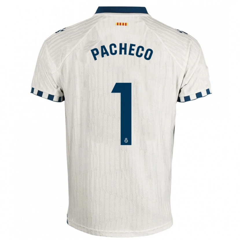 Danxen Women Álvaro Pacheco #1 White Blue Away Jersey 2025/26 T-Shirt