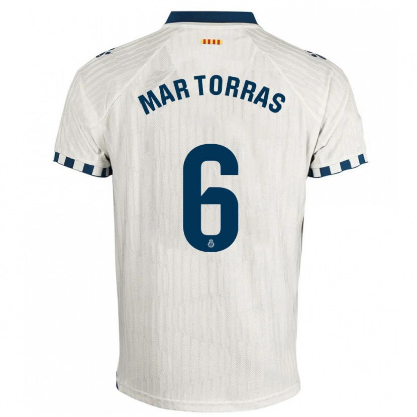 Danxen Women Mar Torrás De Fortuny #6 White Blue Away Jersey 2025/26 T-Shirt