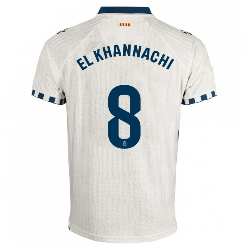 Danxen Women Youssef El Khannachi #8 White Blue Away Jersey 2025/26 T-Shirt