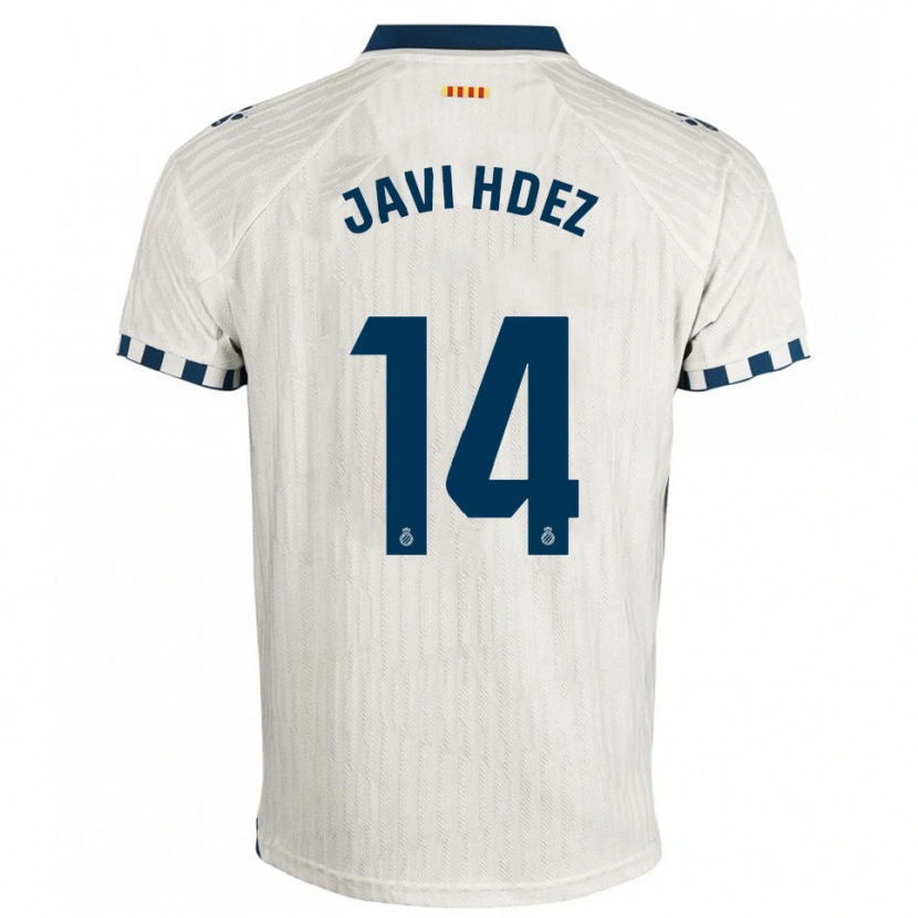 Danxen Women Javi Hernández #14 White Blue Away Jersey 2025/26 T-Shirt