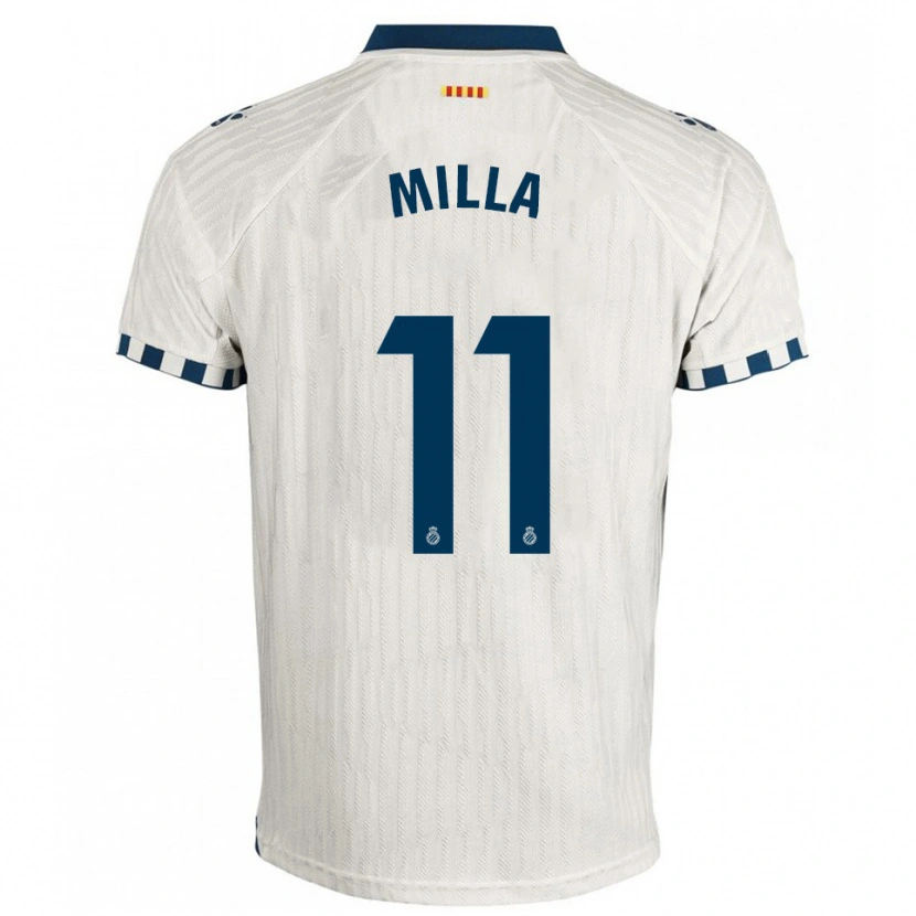 Danxen Women Pere Milla #11 White Blue Away Jersey 2025/26 T-Shirt