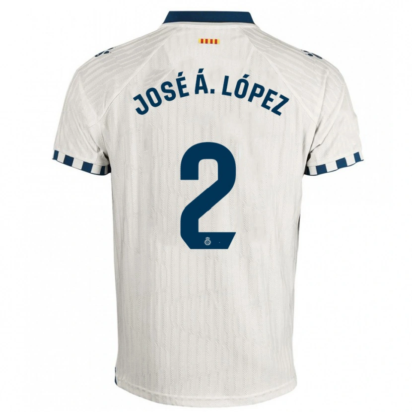 Danxen Women José Ángel López #2 White Blue Away Jersey 2025/26 T-Shirt
